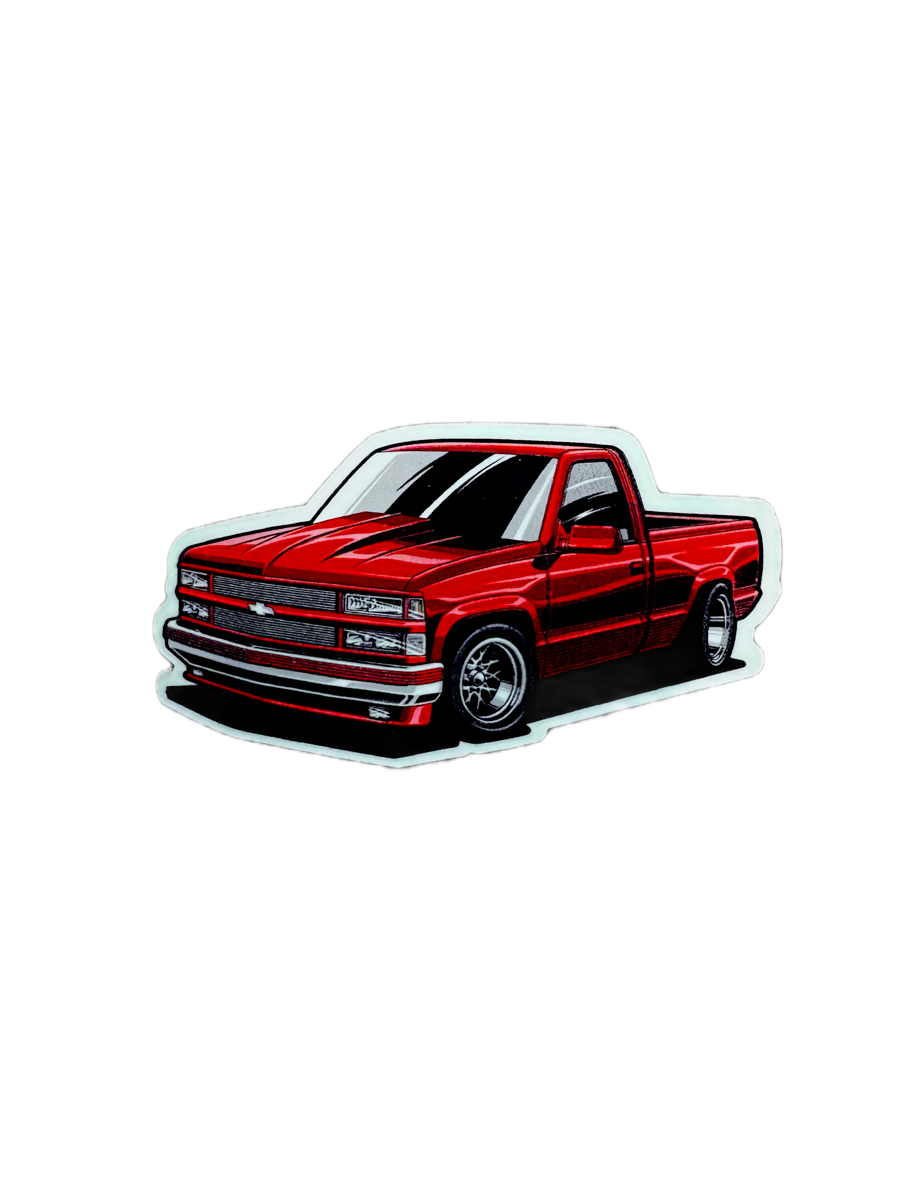 Candy Red Chevy OBS Decal